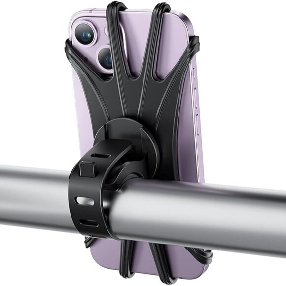 Bike Phone Mount, Universal Bike Cell Phone Holder, 360° Rotatable, Silicone  Co - Picture 1 of 8